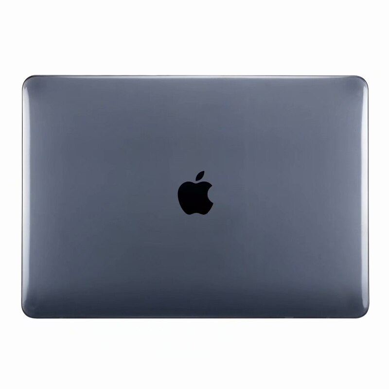 Blank gennemsigtig etui til macbook retina 12 tommer  a1534 krystal gennemsigtigt hårdt cover: Sort