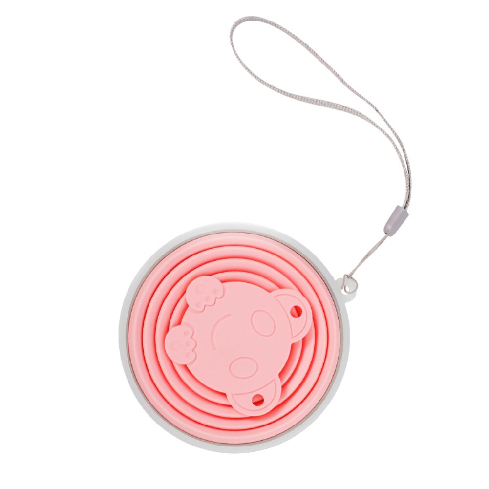 1pc Reusable Durable Silicone Folding Cup Retractable Cup for Office Sports Vogue Multi-use Accessories Helpful Travel Gadget: Pink Cup