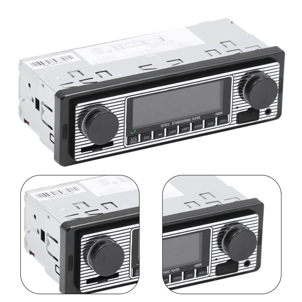 Autorradio con reproductor Multimedia para Coche, Radio Estéreo, 12V, MP3, AUX, Audio electrónico para carros en el salpicadero