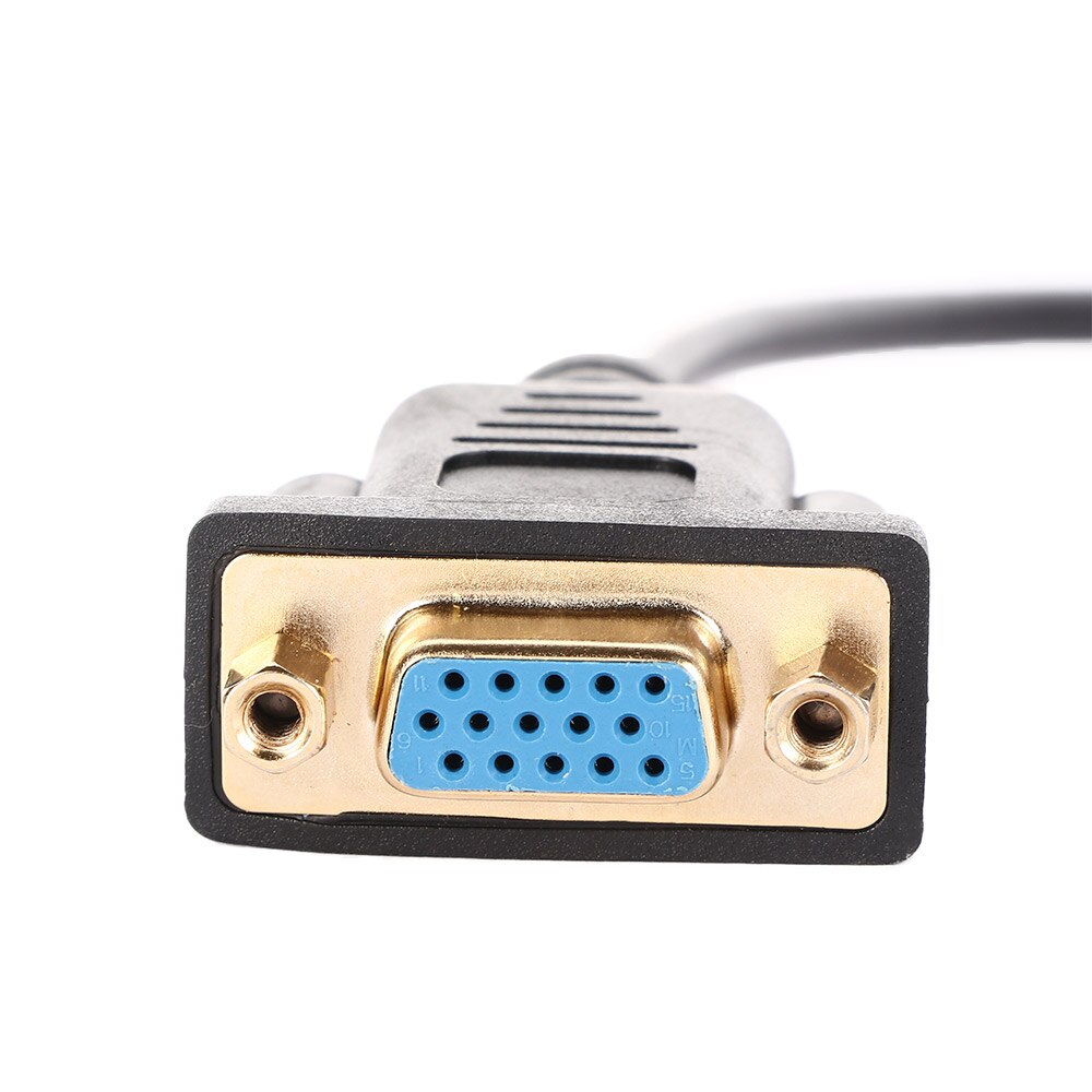Pour décodeur HDTV 1080P HDMI-compatible mâle vers VGA D-SUB 15 broches femelle vidéo AV adaptateur câble de convertisseur