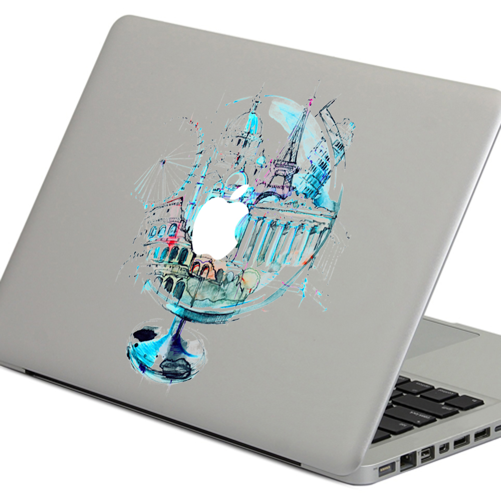 Glas by diy personlighed vinyl mærkat laptop klistermærke til macbook pro air 13 tommer tegneserie bærbar hudskal til mac bog