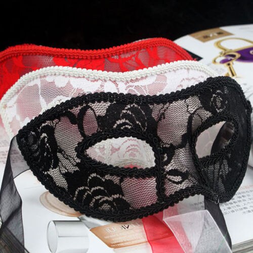 Vrouwen kant venetiaans masker bloemenmasker feest gala bal mardi gras masker