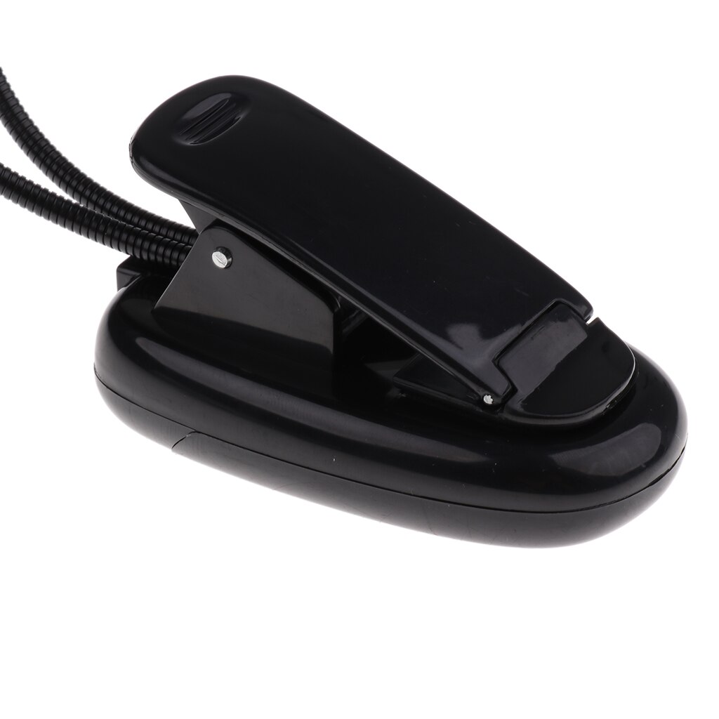 Flexible 4 LED Clip-on Music Stand Music Score Light with USB Cable Desk Bedroom Reading Lamp for Piano Laptop Travel Accessory