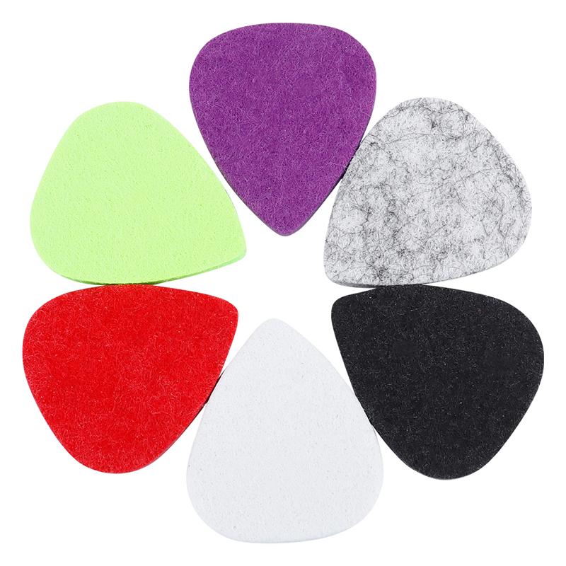 6Pcs Gitaar Plectrumwool Vilt Gitaar Pick Gitaar Accessoire Ukulele Plectrums: Default Title