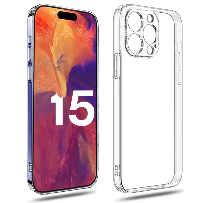 Doorzichtige Telefoon Hoesje Voor Iphone 15 Pro Max Case Siliconen Hoesje Op Iphone 15 Plus Ultra Slanke Voor Iphone 15 Pro Shell Back Bumper Capa: Aluminium