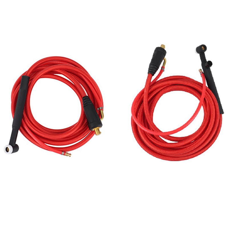 TIG Welding Torch Quick Connector Gas-Electric Integrated Red Hose Cable Wires 4M 35-50 Euro Connector 13.12Ft