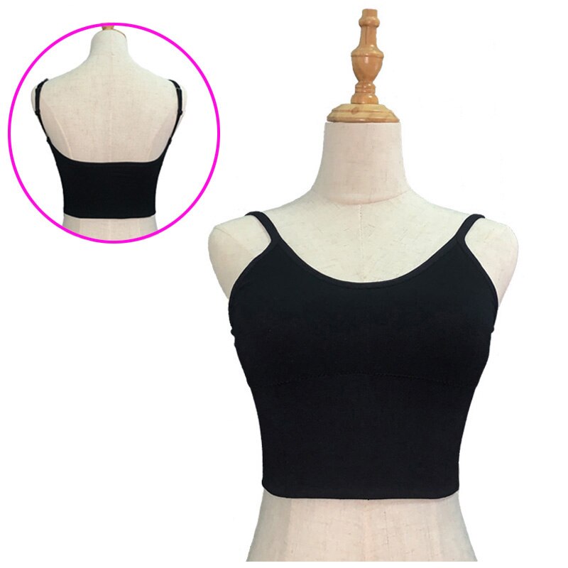 latin dance wear top dress basic practice wear U back top wear with detachable bra dance sport wear basic black