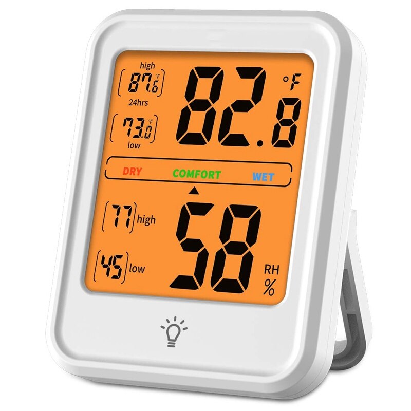 Digital Hygrometer Indoor Thermometer Accurate Temperature Monitor Meter Humidity Gauge with Backlight for Home Office Greenhous