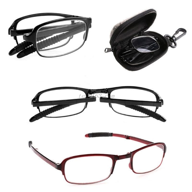 1 Pc Unisex Opvouwbare Leesbril Gevouwen Opknoping + 1 + 1.5 + 2 + 2.5 + 3 + 3.5 + 4.0