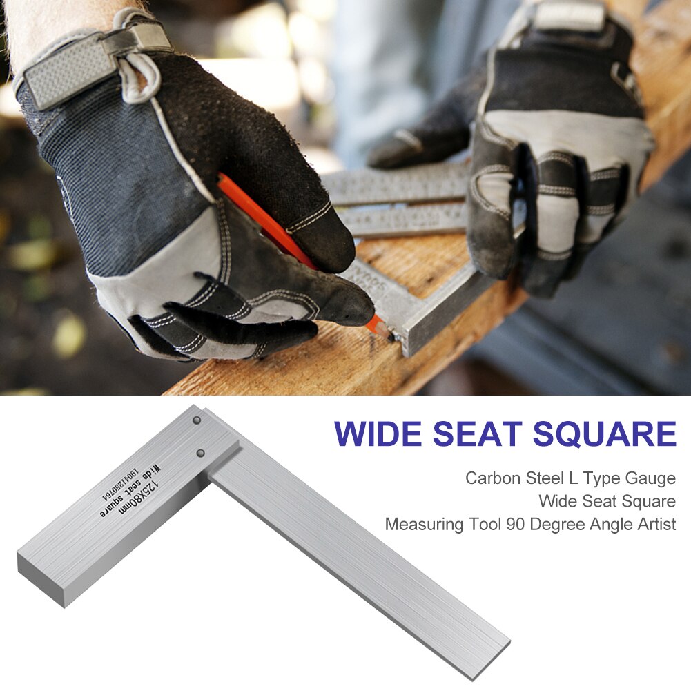 High-precision 90-degree Wide Seat Right Angle Ruler Woodworking L-shaped Square Corner Detection And Measurement Wood Work Tool