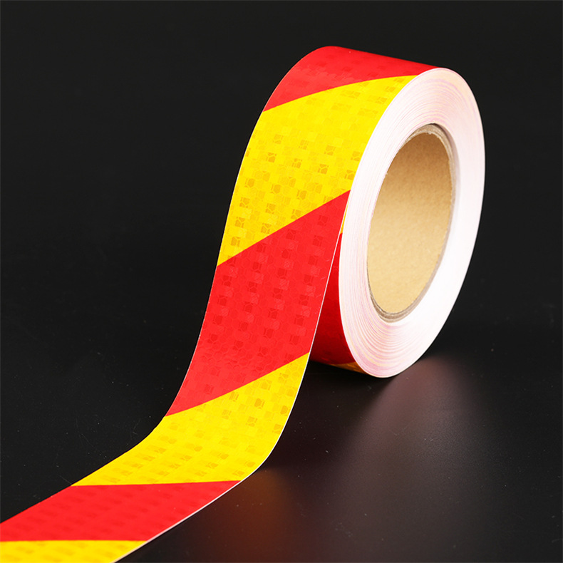 Glänzendes reflektierendes Sicherheitswarnband, selbstklebendes, reflektierendes Klebeband mit Köper-Druck für PVC-Reflexband, Autozubehör: Weiß