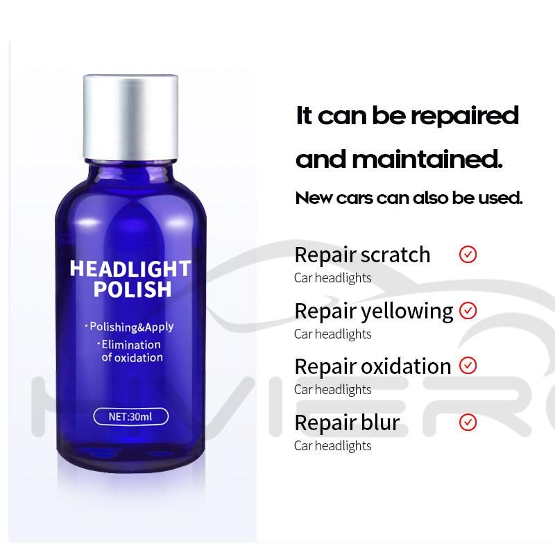 30ML Auto Scheinwerfer Reparatur Beschichtung Reparatur Bausatz Oxidation Rück Beschichtung Anti-kratzen Farbe Reiniger Scheinwerfer Reiniger Auto Pflege