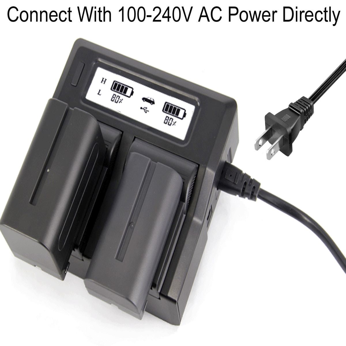 Battery Charger for Panasonic AG-3DA1E, AG-EZ50, EZ50U, AJ-PG50, AJ-PCS060G, AG-DVX100B, DVX100BP, AJ-PX230, AJ-PX270 Camcorder