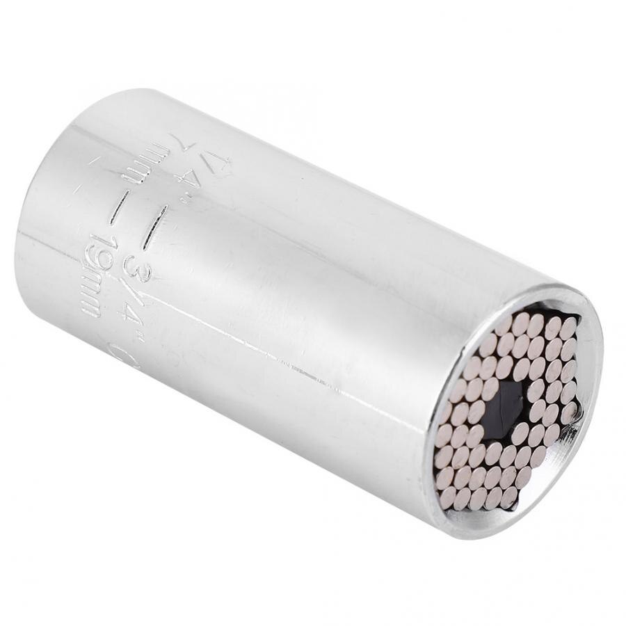 1/4in-3/4in Universal Torque Wrench Head Set 7-19mm Universal Socket Sleeve & 3/8in Power Drill Adapter