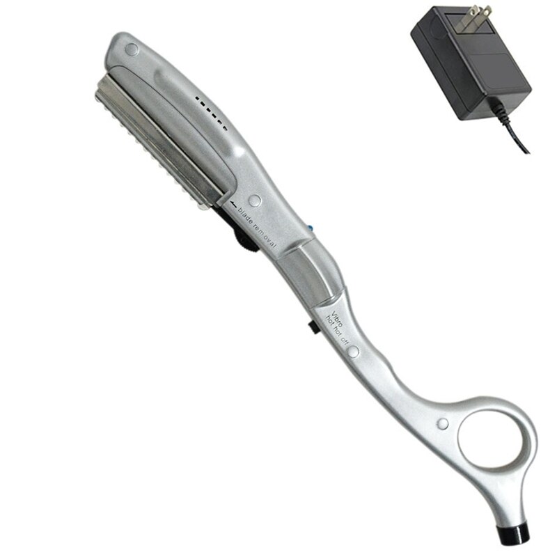 Elektrische Haar Scheermes Ultrasone Vibrerende Verwarming Scheermes Voor Haircut Human Hair Beauty Extension Tool Us Plug