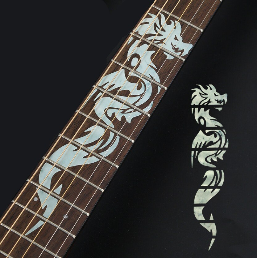 Guitar Fingerboard Fretboard Inlay Thin Stickers PVC Decals Decoration For Electric Acoustic Bass Guitarra Accessories: D