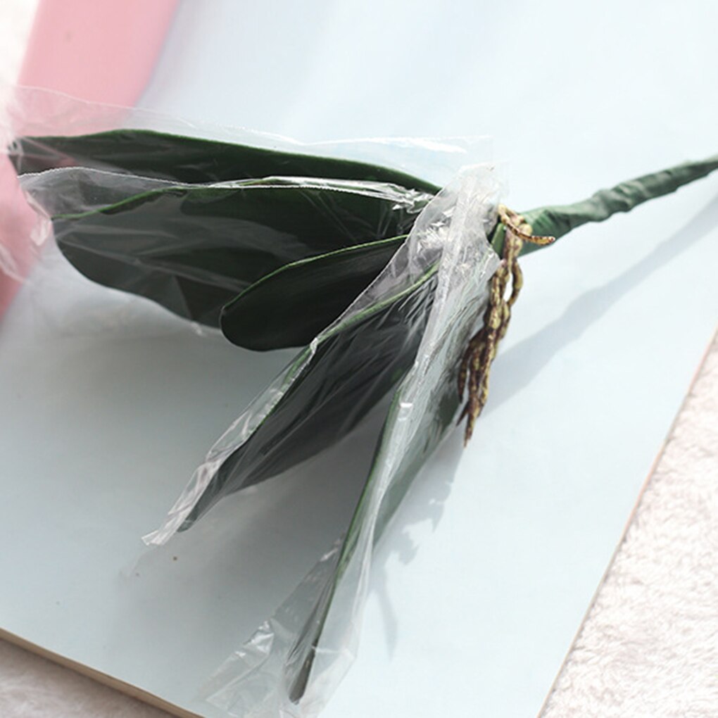 2pcs Artificial Orchid Phalaenopsis Leaves Potted Plant Leaf Home Office Decorative