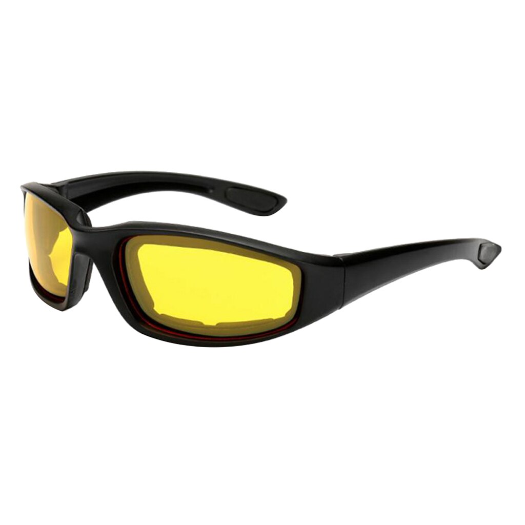 Motorcykel biker beskyttelsesbriller ridning atv snavs cykel solbriller f / mænd kvinder 14 x 12 x 4.1cm: Gul