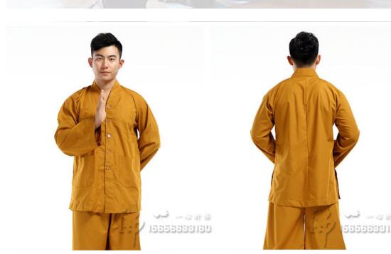 Shaolin Tempel Kostuum Zen Boeddhistische Gewaad Boeddhistische Monnik Gewaden Gown Religie Monnik Kleding Haiqing Uniformen Voor Monnik