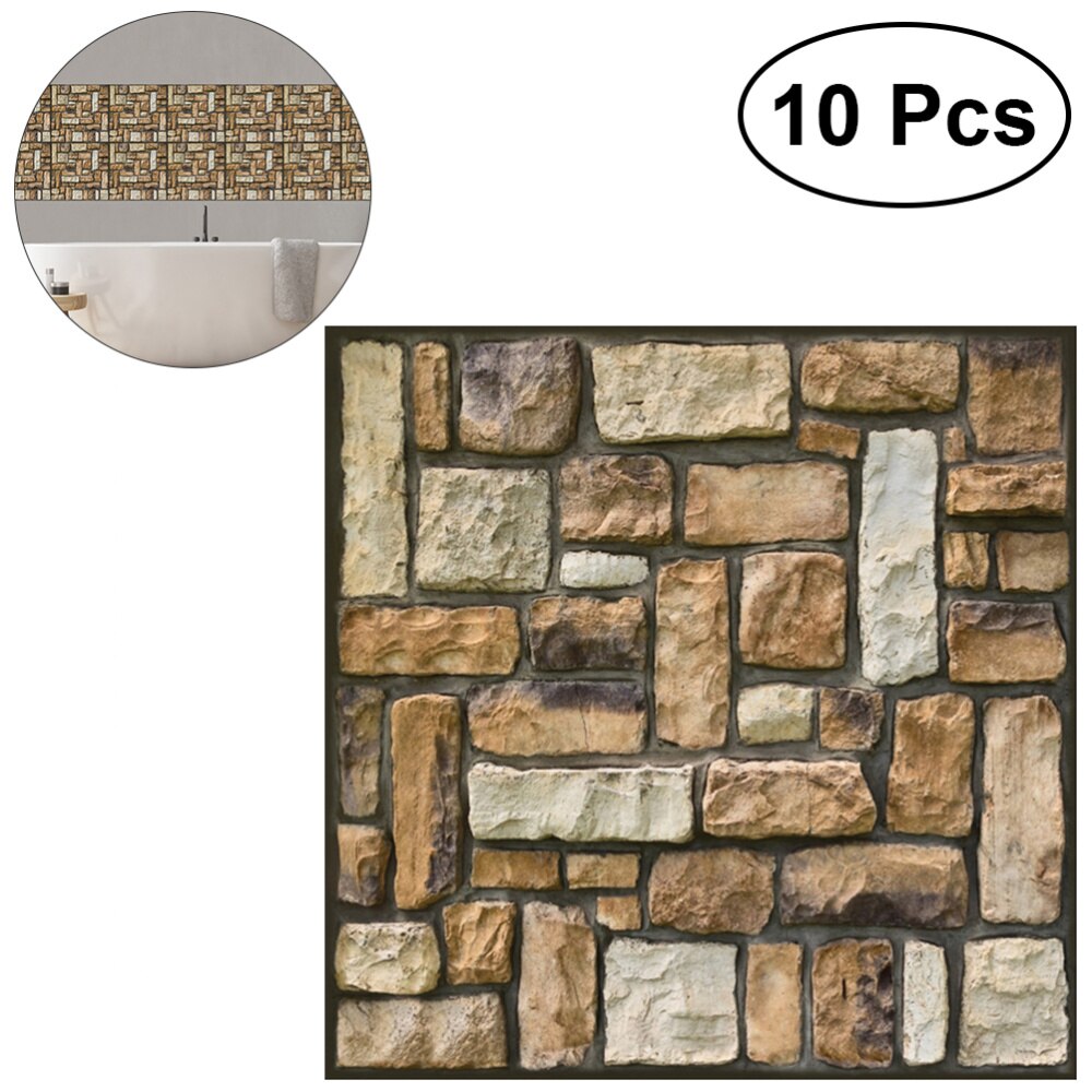3D Zelfklevende Baksteen Patroon Behang Moderne Muur Achtergrond Tv Decor Behang Voor Slaapkamer Woonkamer 30X30cm (Patroon): As Shown 17