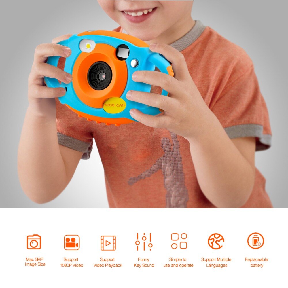 upgraded lithium battery Mini Kid Cameras 5MP HD Projection Digital Camera Fotografica Digital Portable Cute Neck Child