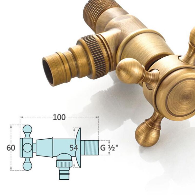Antiuqe Brass Angle Stop Valve Filling For Washing Machine Triangle Valves Water Stop Faucet Replacement Parts ML99