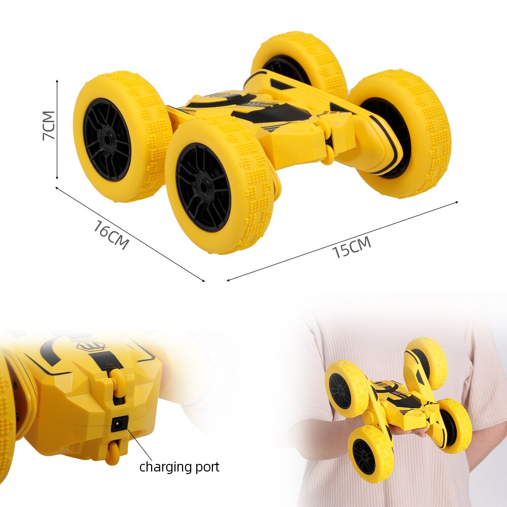 RC Car RC Stunt Car High Speed Tumbling Crawler Vehicle 360 Degree Flips Double Sided Rotating Tumbling RC Toys For Kids