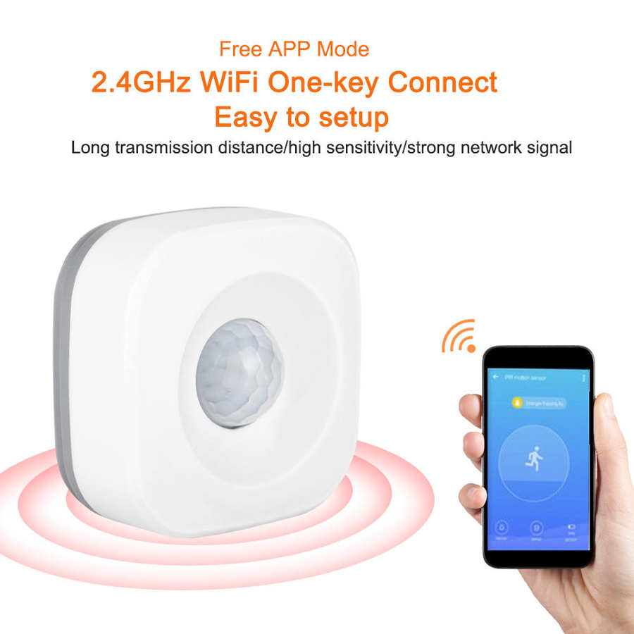 WIFI Smart Home PIR Motion Detection Sensor Wireless Security Burglar Alarm Sensor