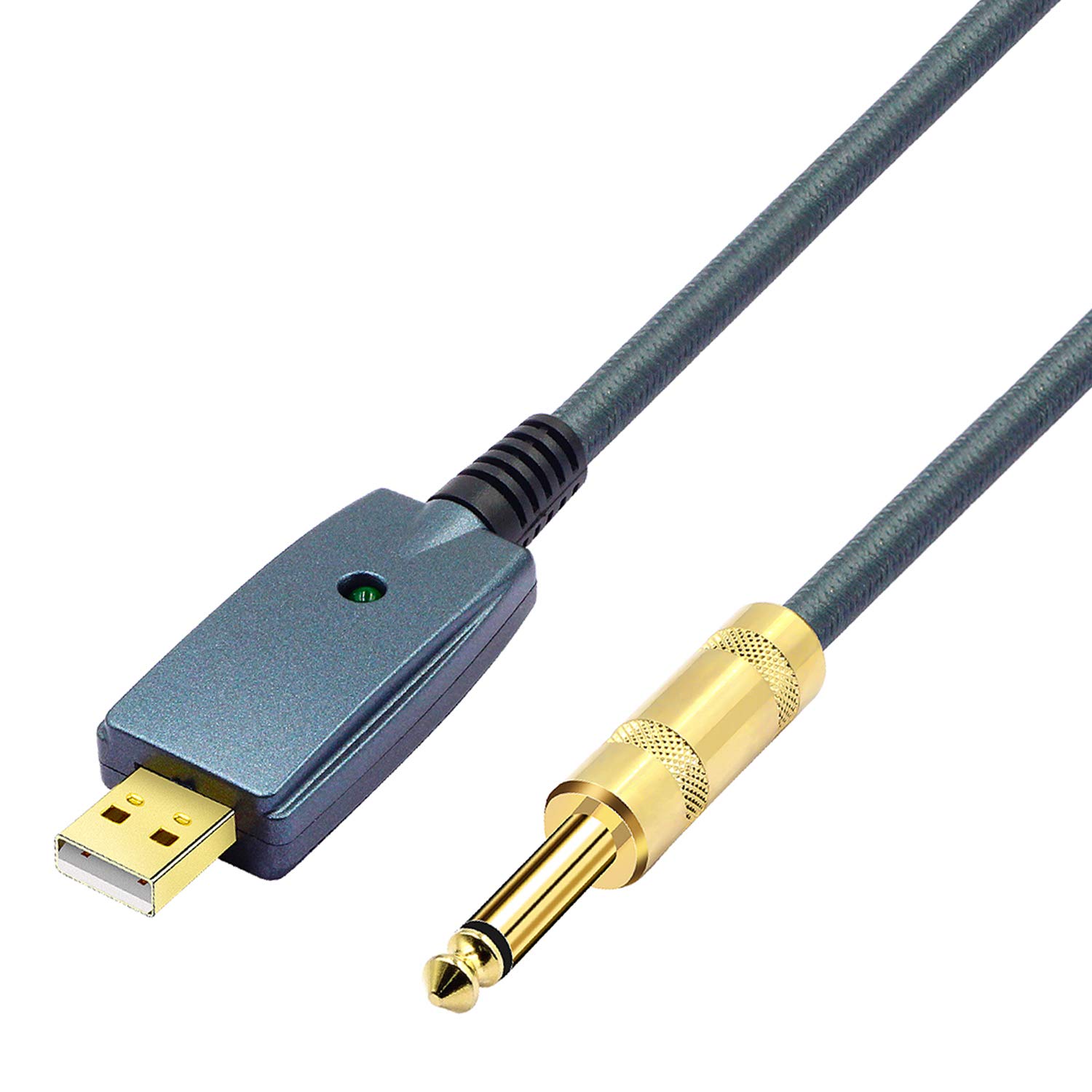 3M Gitaar Kabel Usb Interface Naar 6.35Mm Jack Elektrische Gitaar Accessoires Audio Connector Cord Adapter Voor Muscial Instrumenten