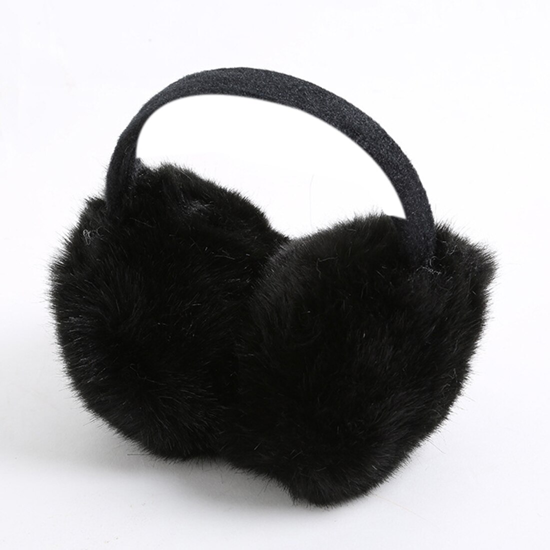 Winter Ear Muffs Fur Ear Covers Women Men Lovers Winter Warm Hairy Ear Warmers Earmuffs Best Christmas: Black