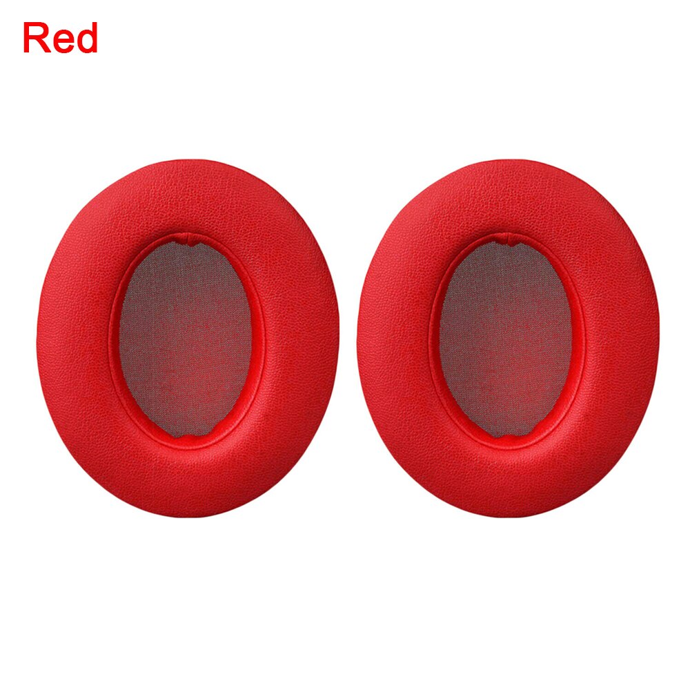 1 Paar Vervangende Oorkussens Voor Beats Studio 2 3 Bedrade Draadloze Hoofdtelefoon Ultra-Zachte Spons Kussen Mode Oordopjes cover Zwart: Red
