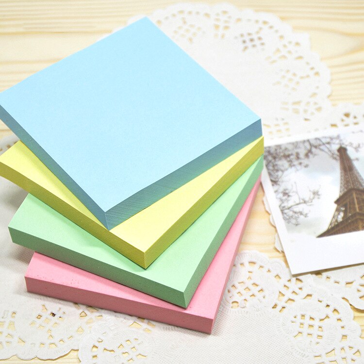 100Pages/Set Colorful Memo Pad Diy Post It Kawaii Notebook Blank Notepad Traveler's Note Notepad Cute Sticky Notes 76x76mm HQ