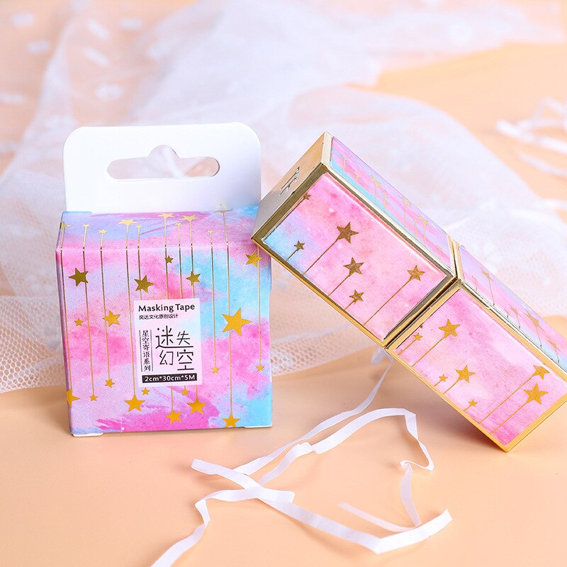 1pcs Starry Star Washi Tape 20mm Galaxy Constellation Meteor Image Adhesive Masking Tapes Home DIY Stickers Decoration A6033