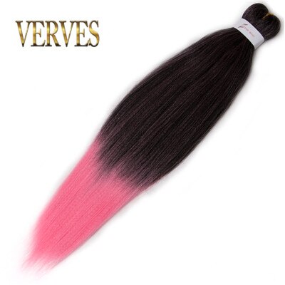 VERVES-Extensions de tresses Jumbo, 26 pouces, tresses synthétiques ombrées et 100 et g/pièce, tresses en Fiber résistantes à la chaleur: Ombre