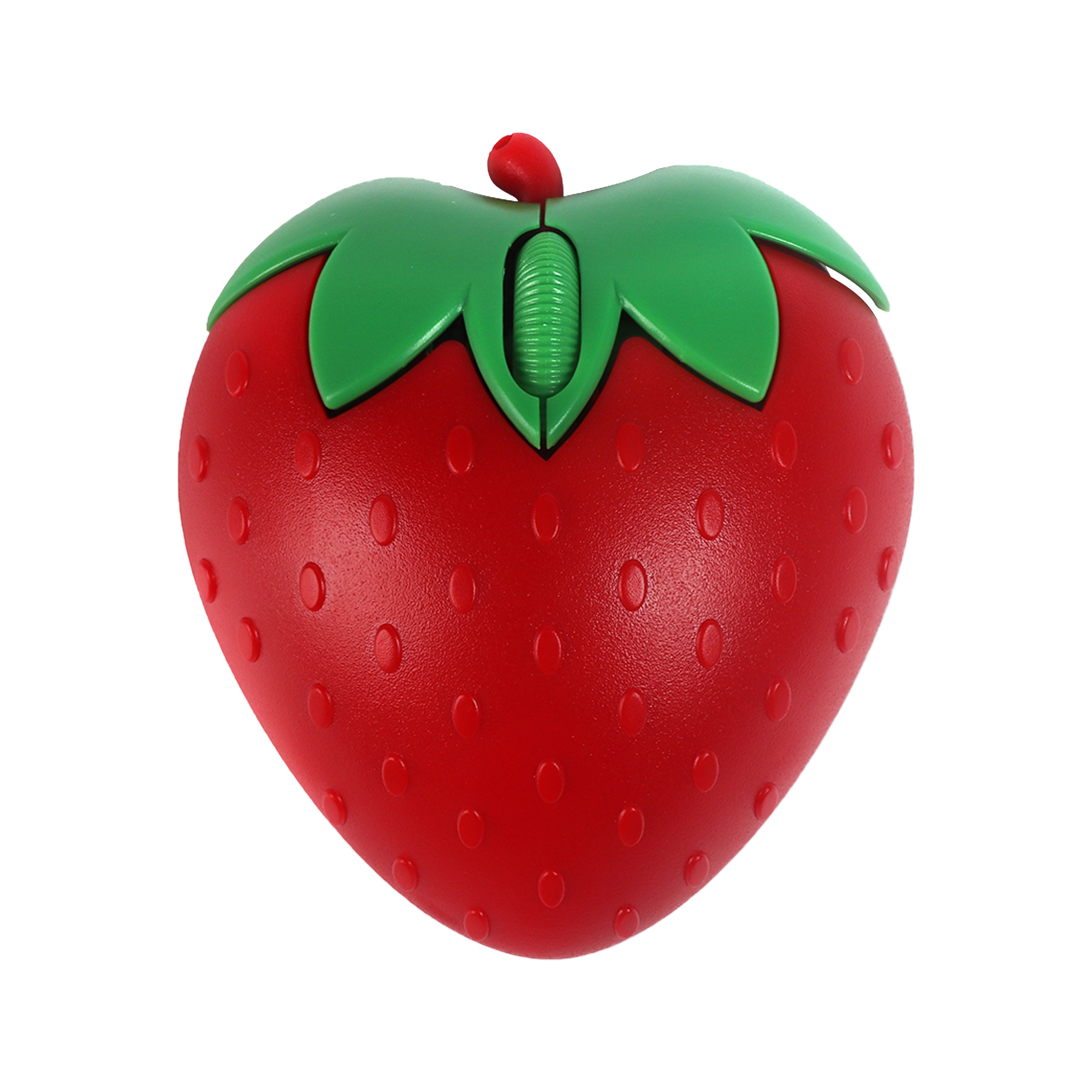 Wireless Cute Mouse 2.4G Bluetooth Dual-mode Strawberry Appearance Mute Button Light Weight Portable Office Use For Girl: Red