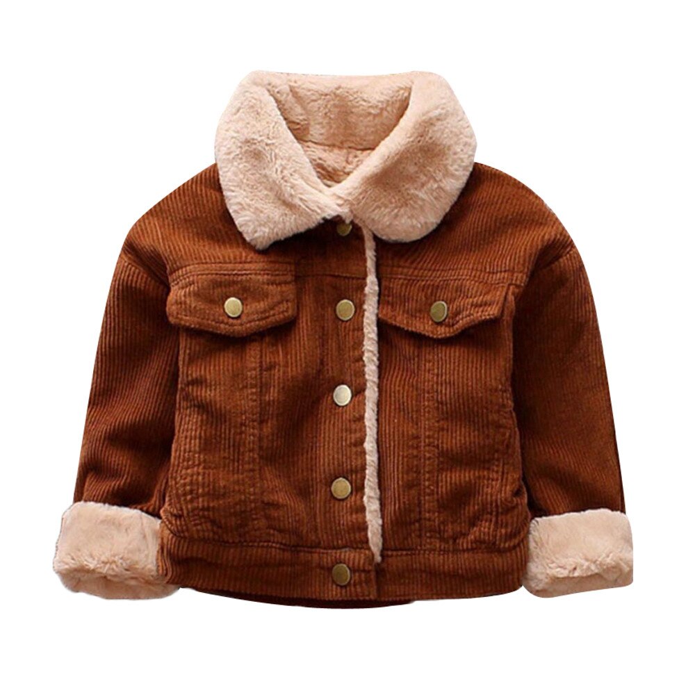 Baby Mädchen Kleidung Kinder Jacke Neue Kleidung Für Baby Mädchen Jungen Mantel Winter Feste Mantel Mantel Jacke Dicke Warme oberbekleidung: Brown