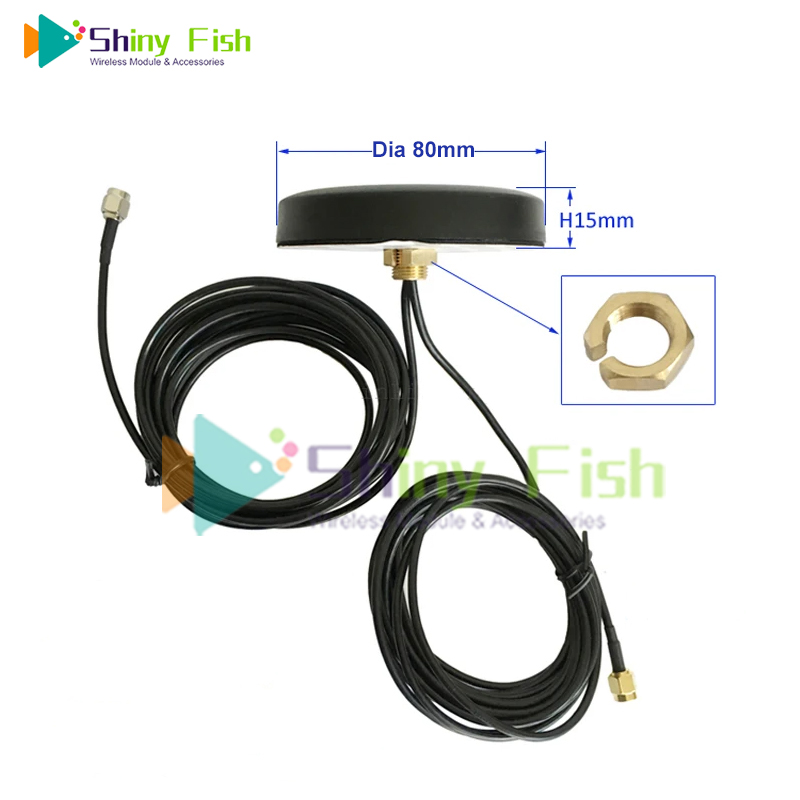 HX-JG4GGPS 2-in-1 GNSS External Positioning And Navigation Antenna Support 4G GPS 1M 2M 3M 5M Cable SMA-J