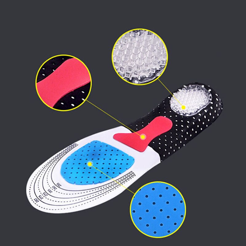 1 paire épaississement Absorption des chocs basket Football Sport Silicone Gel semelle souple unisexe solide Sport chaussures coussinet