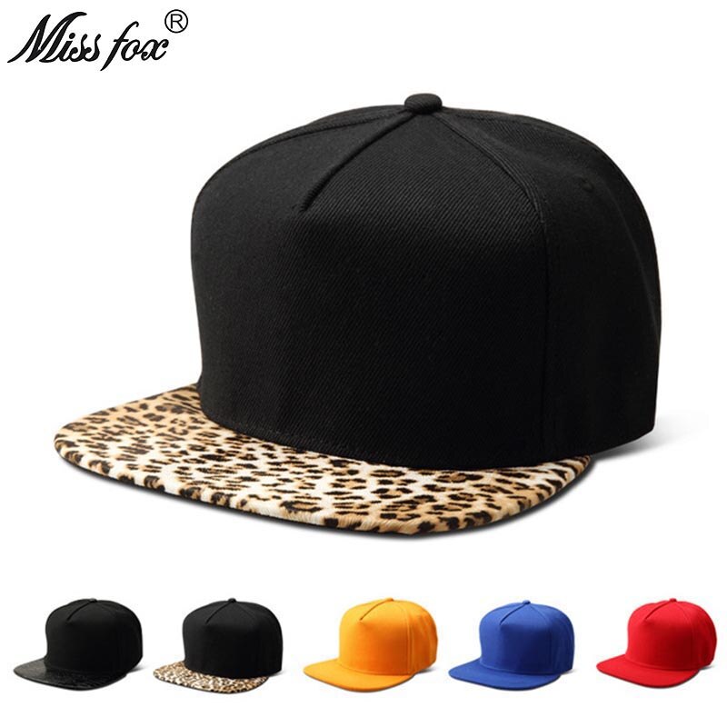 Missfox Hip Hop más barato algodón mujeres hombres sombreros y gorras al por mayor Flat Brim Hip Hop gorras: leoaprd