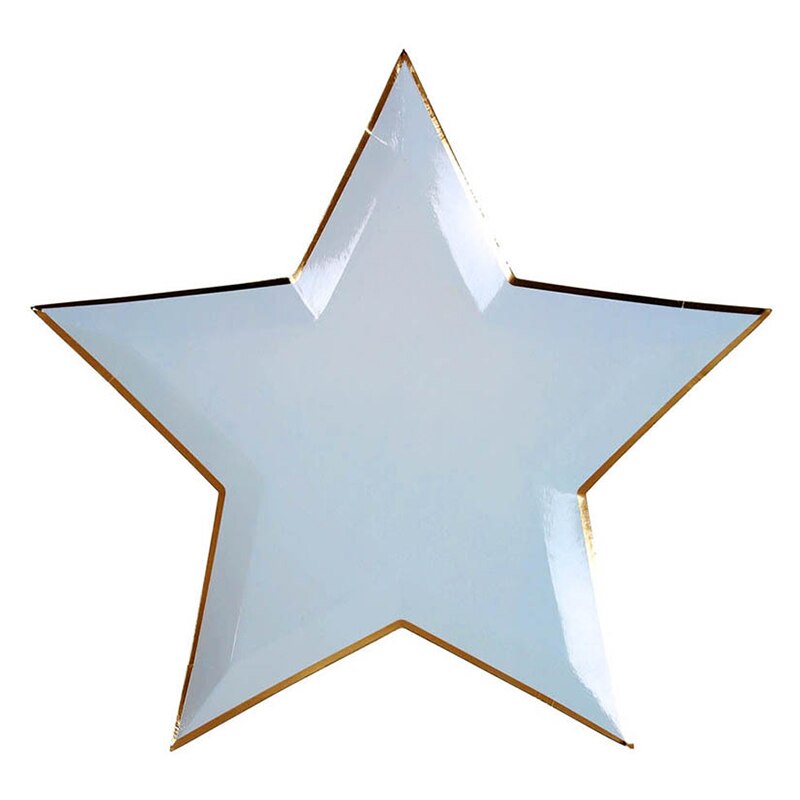 Wegwerp Servies Bruiloft Decoratie 8Pcs/1 Pack Effen Kleur Vijfpuntige Ster Papier Lade Verjaardagsfeestje Decoraties kids: 06
