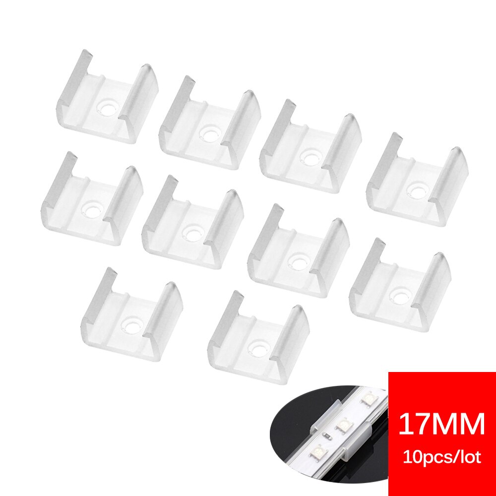 Dc Connector Naar 2pin 8 Mm/10 Mm Gratis Lassen Connector Voor Led Strip: 10pcs 17mm Clips