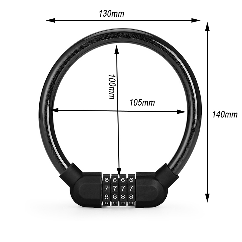 4 Colors Bike Lock 4 Digit Code Combination Bicycle Lock Bicycle Security Lock MTB Portable Anti-theft Lock