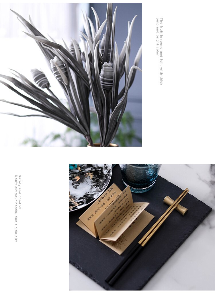 Black Gold White Ink Texture Ceramic Home Decoration Set Plate Dinner Plates Tbleware Set Dinnerware Steak Plate