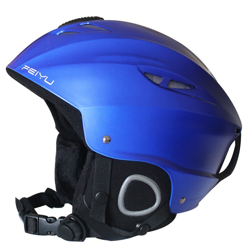 FEIYU Outdoor Adult Safety Ski Helmet Integrally-molded Men Women Snow Skiing helmet Snowboard Skateboard Sports Helmet Mens: Dark Blue / M(55-58CM)