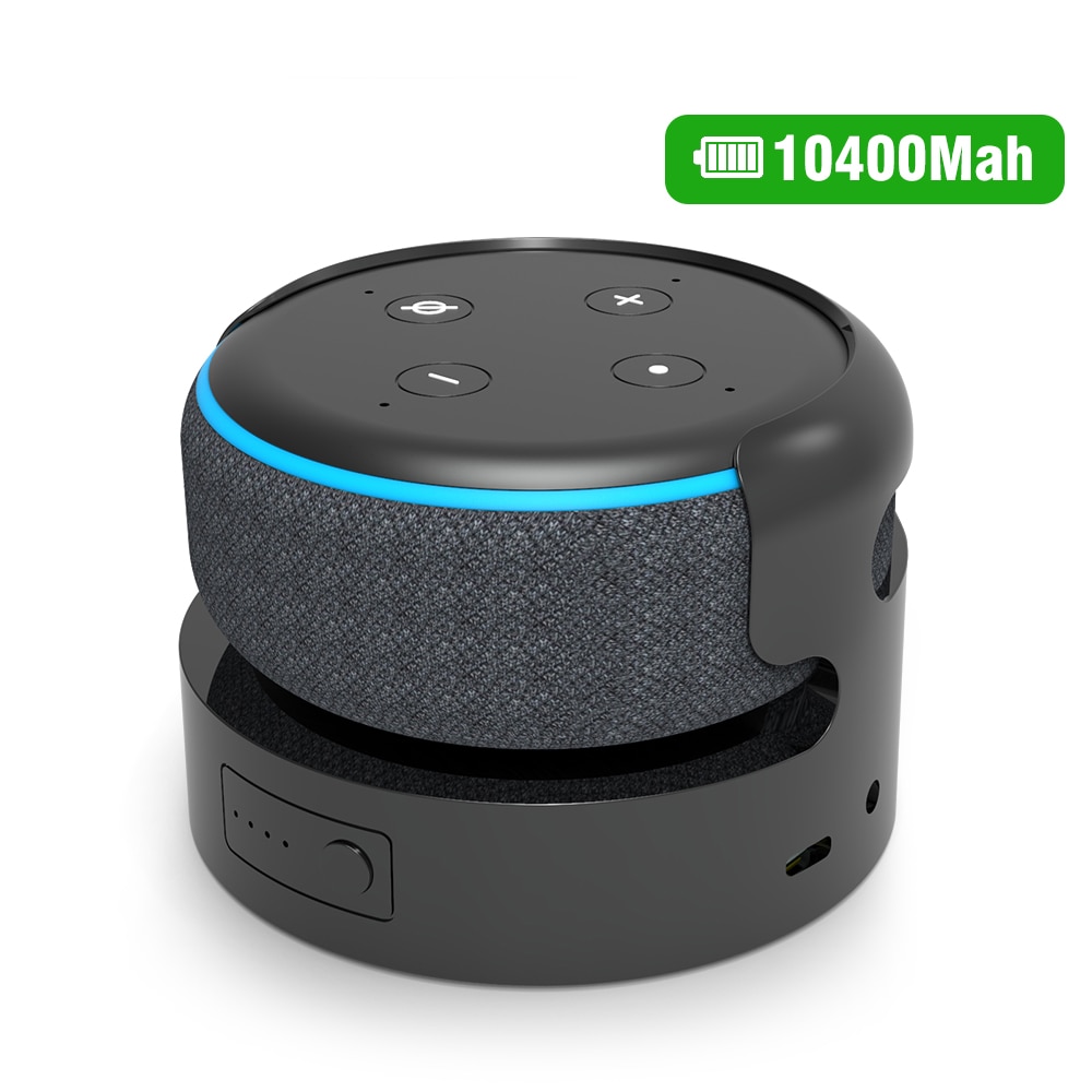 Pack de batterie pour Echo Dot 3ème Base de batterie pour Echo Dot 3 monture pour support chargeur portable, accessoires de Station d'accueil
