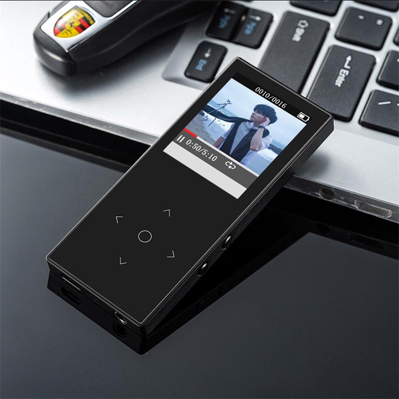 BENJIE K8 Ultra mince Bluetooth MP4 lecteur tactile bouton 8GB lecteur de musique 1.8 pouces écran couleur sans perte HiFi son avec Radio FM