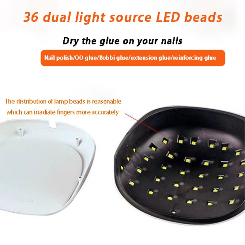 Sun 4s uv led nageltorklampa 48w 36 pärllampa uv-lampa för gelbearbetning lack med smart sensor lcd manikyr lamputrustning
