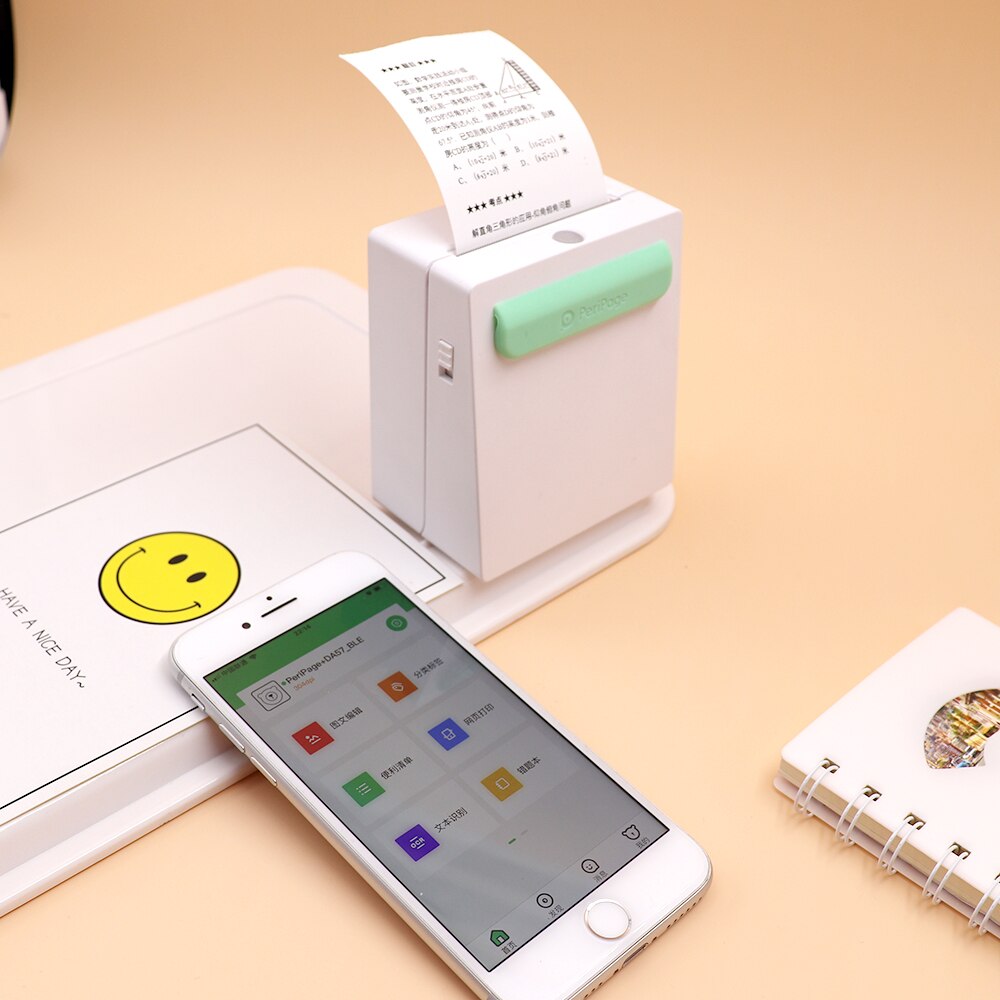 Bluetooth Printer Foto thermische mini wireless pocket printer ondersteuning Android iOS Windows apparaat Peripage thermische printer papier