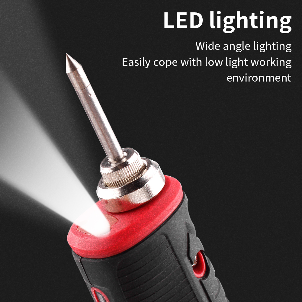 LUXIANZI USB Cordless Soldering Iron Rechargeable Repair Welding Tools Fast Charging Wireless Electric Solder Iron with Light