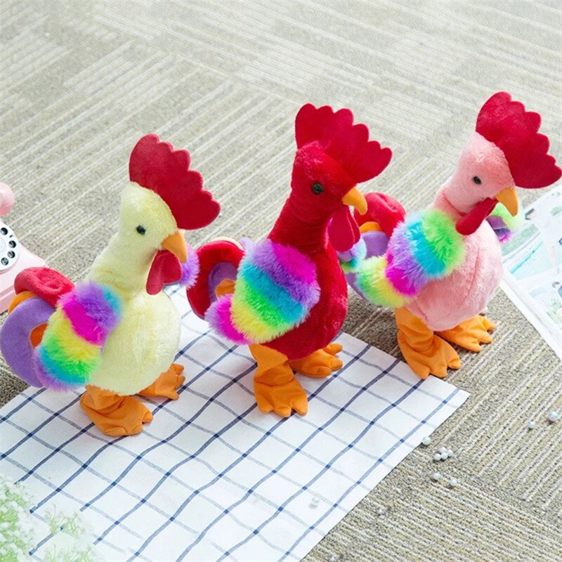Elektrische Huhn Plüsch Spielzeug Singen Tanzen Interaktive Stofftier Lustige Huhn Plüsch Spielzeug Geburtstag Für Baby und Kinder